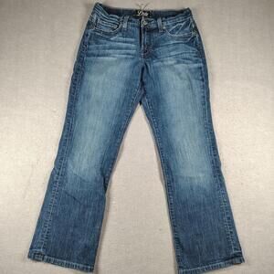 Lucky Brand Womens Size 4 30x28 Blue Denim Jeans Straight Leg Stretch EUC Casual